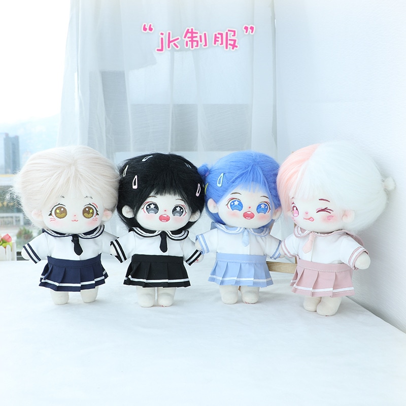 JK制服 着せ替え人形 20cm ぬいぐるみ服 洋服 無属性 韓国 コットンドール 綿人形 ミニ洋服 日常服人形 韓国ファッション アイドル衣装 キャラクター ドール 人形 韓流 グッズ 小物 可愛い