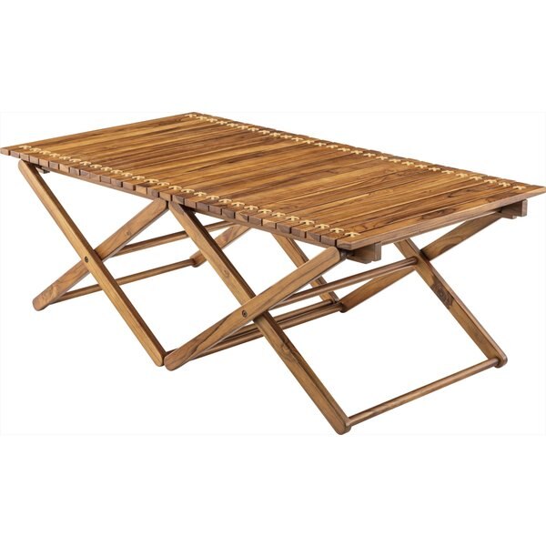 チークのアウトドアロールトップテーブル 110cm 北欧 ナチュラル アウトドアリビング アウトドア ガーデン ガーデンファニチャー