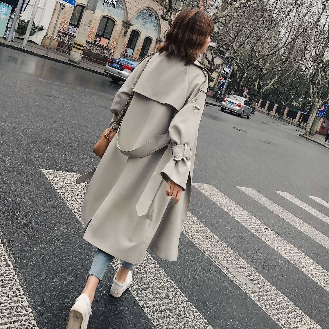 春トレンチコート 新作 トレンチコート 大人っぽチェスターコ アウター セミロング 英伦風 コート 流行りコート Jジャケット ロングコート レディース 大きいサイズ 4,864円