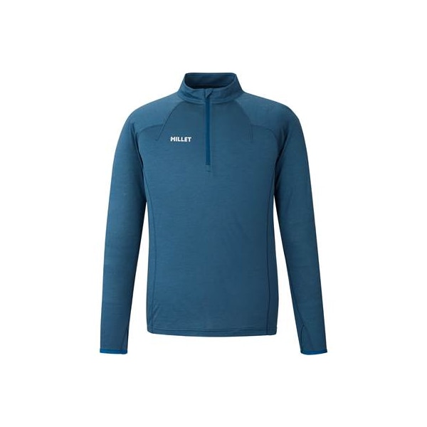 MILLET ミレー ウビック ウール ジップ ロングスリーブ MIV03183-N8612 メンズ