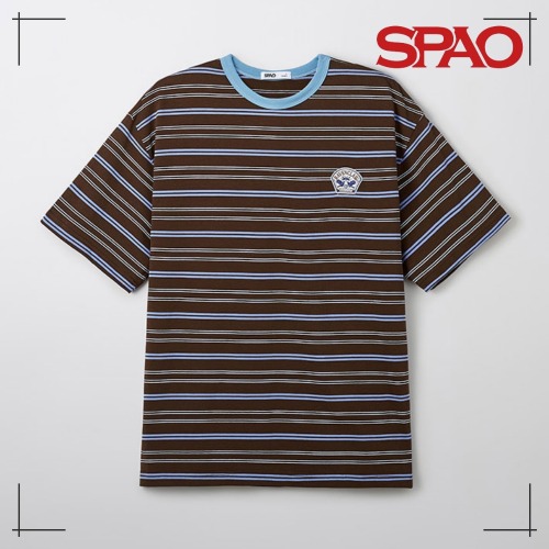 SPAO ハリーポッター ストライプ 半袖 Tシャツ (BROWN) 韓国限定 かわいい
