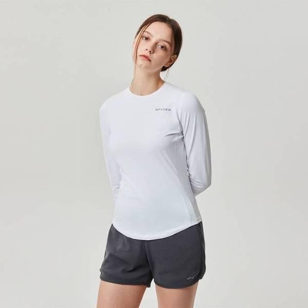 女性トレーニング長袖Tシャツ SPJPCNRL251WWHT 709716