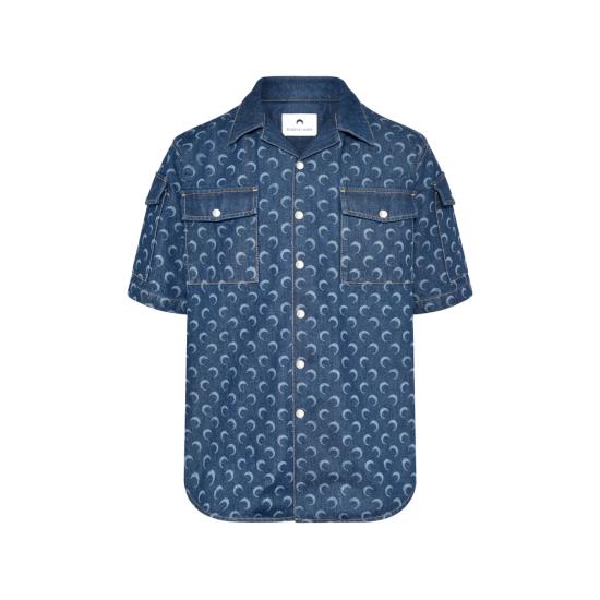 MARINE SERRE Men Shirts MSI062A RDEN0002 BL80 BLUE