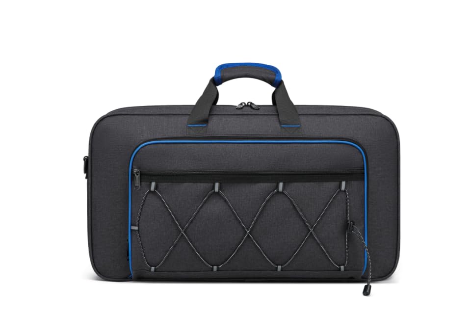 DDJ-FLX4/DDJ 400/DDJ REV1専用DJバッグ4ポケット付きパディングDJコントローラークロスボディバッグ - 15.6インチノートパソコンケーブル用対応長さ調整可能ショルダー