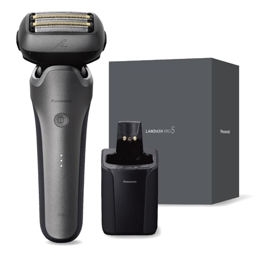 パナソニック メンズ シェーバー ラムダッシュ PRO 5枚刃 電動 髭剃り ラムダッシュAI 全自動洗浄充電器 ES-L571U-S チタン
