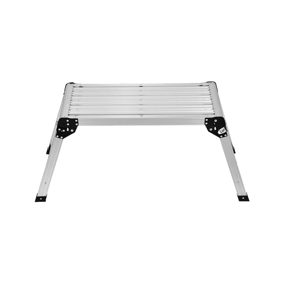 雑貨の国のアリス 日曜大工 足場 洗車 安全 踏み台 折りたたみ式 アルミ製 掃除 折りたたみ式踏み台 作業台 コンパクト収納 [並行輸入品]