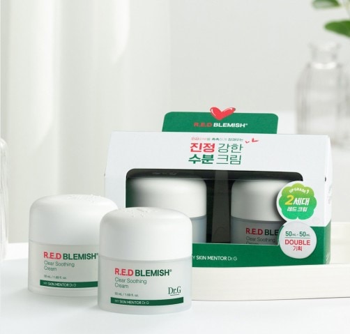 レッド ブレミッシュ クリア スージングクリーム 50mL デュオセット/人気の韓国化粧品/人気の水分クリーム/低刺激/鎮静クリーム/水分保湿