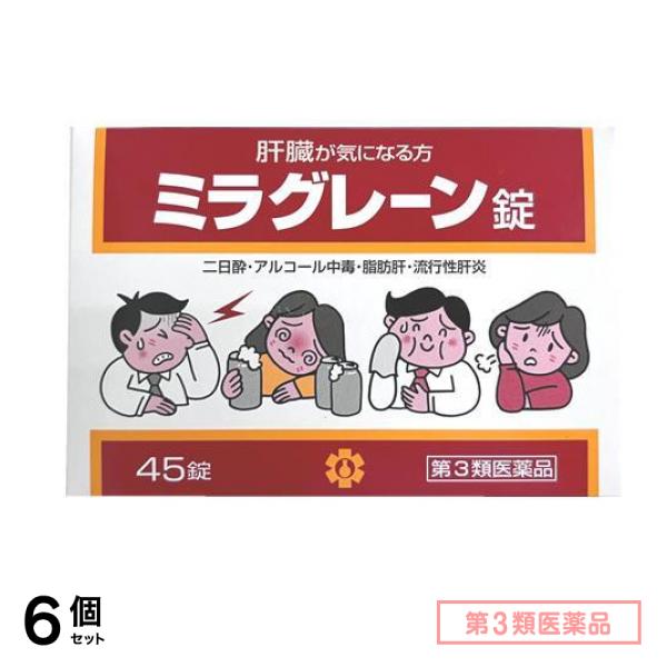 第３類医薬品 日邦薬品工業 ミラグレーン錠 PTP 45錠 6個セット