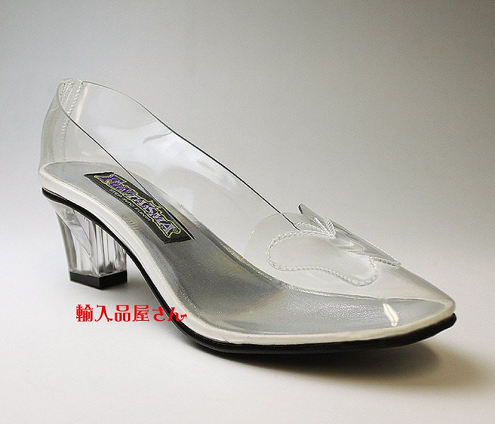 FUNTASMA (PLEASER プリーザー) CRYSTAL-103 透明 パンプス ローヒール