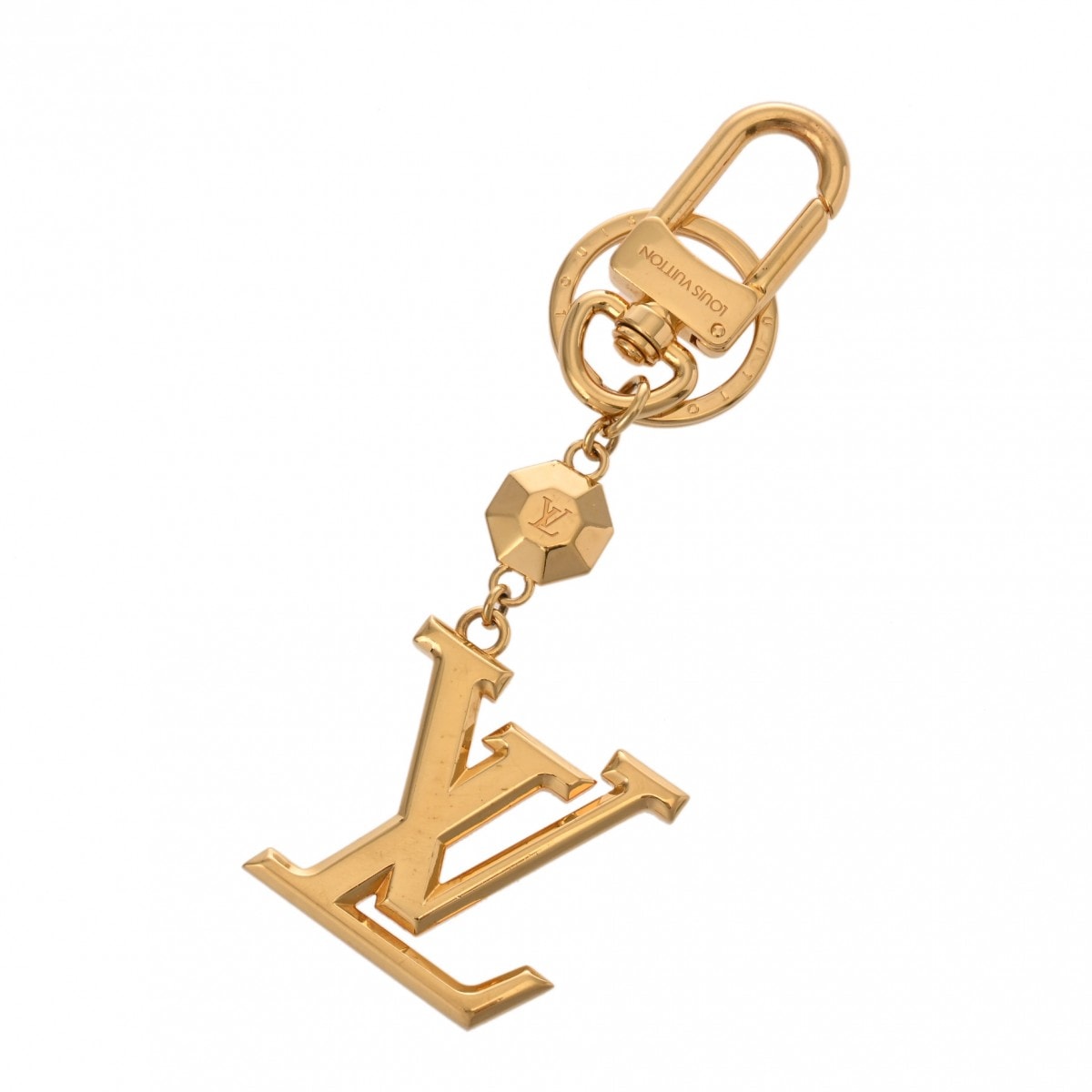 ポルトクレ LV ファセット キーリング バッグチャーム ゴールド M65216 ユニセックス GP キーホルダー ABランク 中古 銀蔵