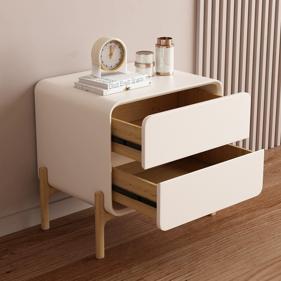 サイドテーブル ナイトテーブル テーブル 小さめ 引き出し 収納 棚付き 木製 北欧