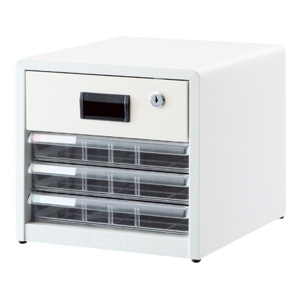 AL-R4 アバンテV2レターケース A4 浅3段鍵付1段 シロ