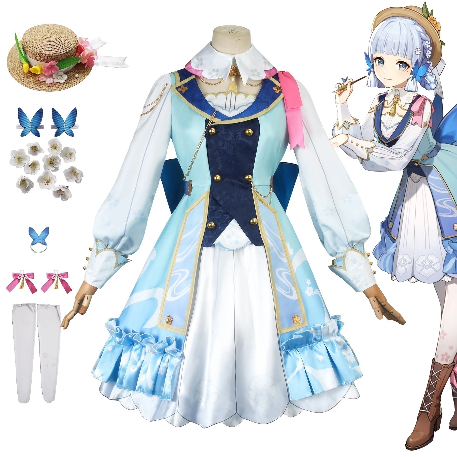 元神cos服神里绫华花时から便りコスプレゲームアニメ衣装女子フルセット衣装