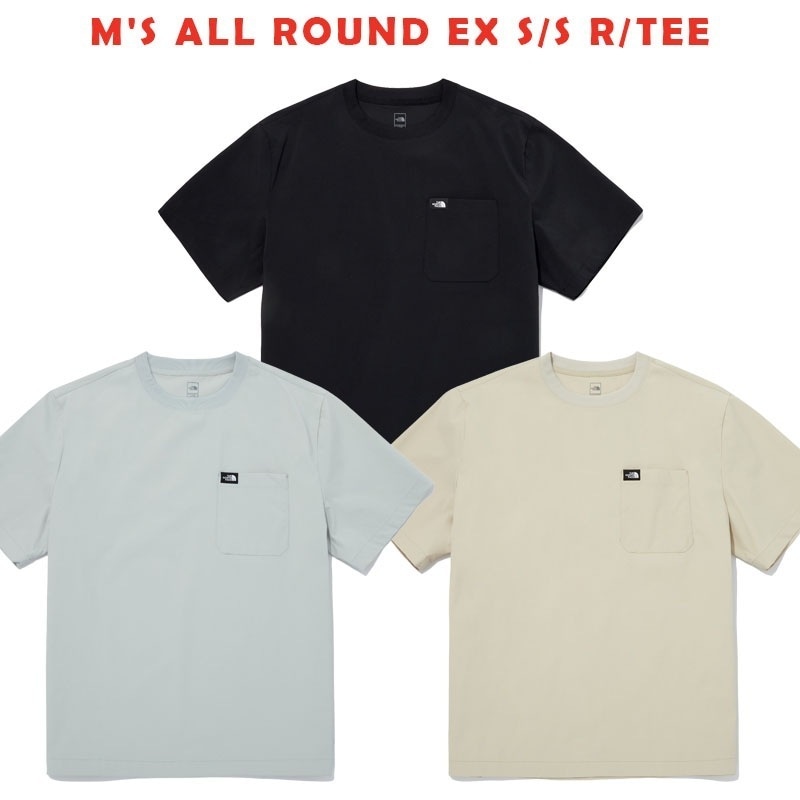 韓国正規品保証 関税負担なし NT7UQ19A MS ALL ROUND EX S/S R/TEEデイリー 基本 着装 男子 女子 人気 韓国 ファッション 男女共用 アウトドア
