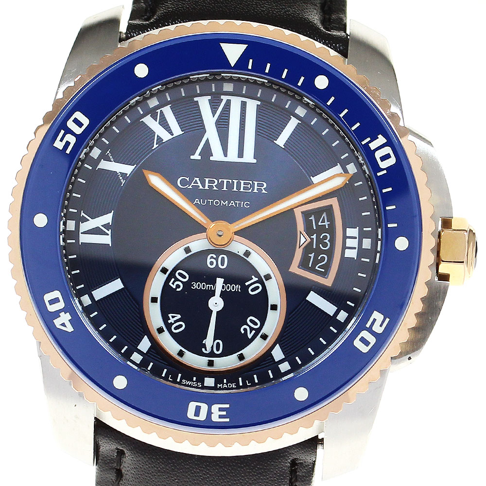 カルティエ CARTIER W2CA0008 カリブルドゥカルティエ ダイバー デイト 自動巻き メンズ 保証書付き_817009【中古】