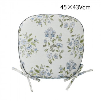 川島織物セルコン ミントン ハドンホール ダイニングシートクッション 45x43Vcm LN1220 B ブルー