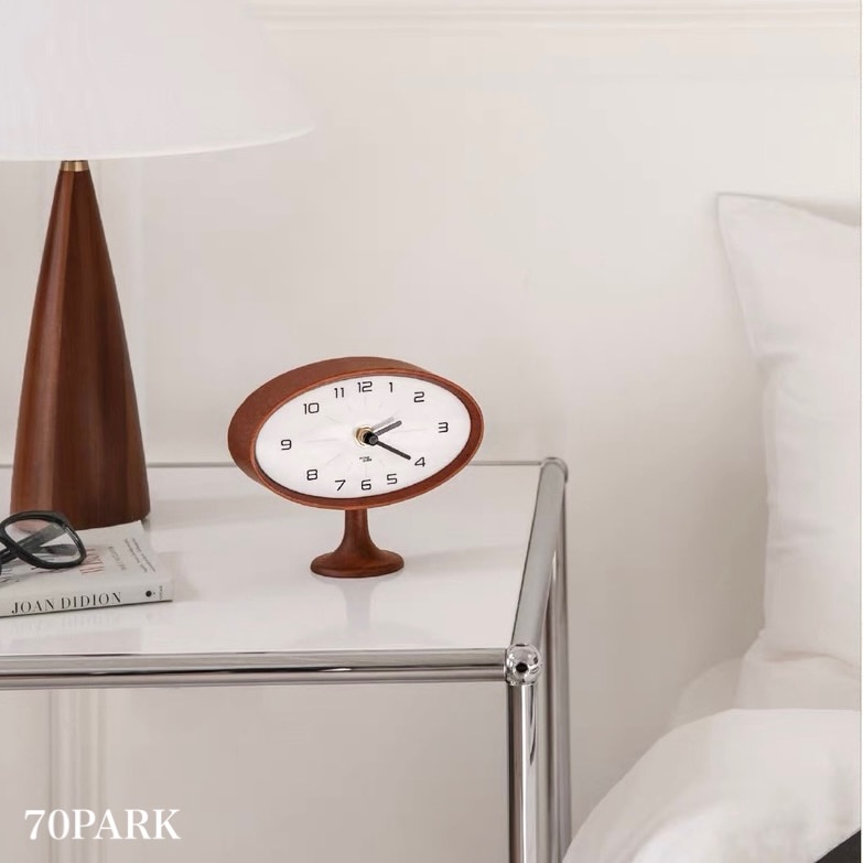 レトロ ナチュラル ウッド スタンド クロック 置き時計 卓上 おしゃれ 韓国インテリア 韓国雑貨 韓国っぽ インテリア雑貨 韓国 時計