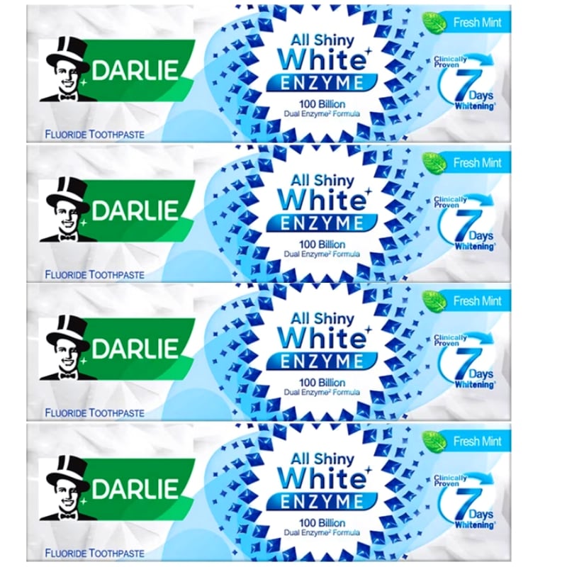 オール シャイニー ホワイト 酵素歯磨き粉 120g 4個セット (フレッシュ ミント)