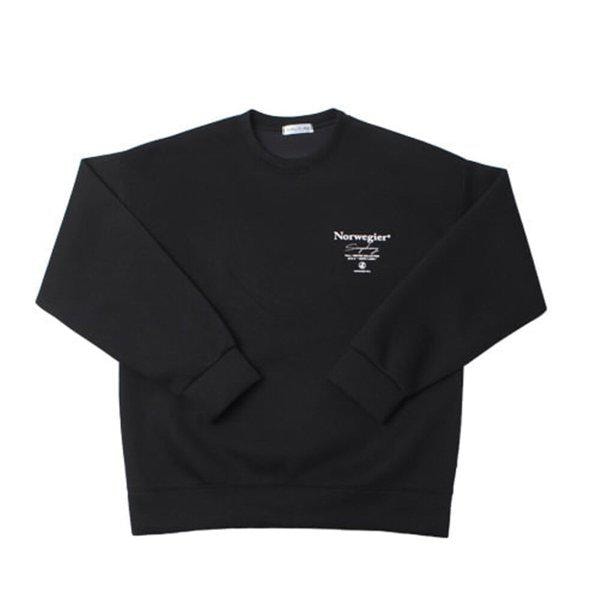 男性用ノルウェーのネオプレン長袖マンツーマンTシャツ RB-TSA-Q001-ブラック