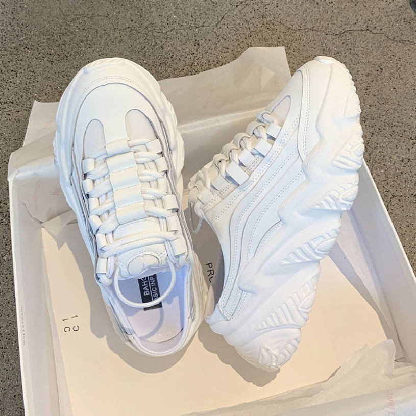 クーポン スリッポン スニーカー レディース シューズ 白 ホワイト かかと無し 紐 おしゃれ 20代 30代 40代 厚底 大きいサイズ レースアップ カジュアル かわいい 厚底スニーカー スポーツ