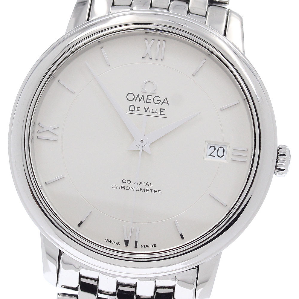 オメガ OMEGA 424.10.37.20.02.001 デビル プレステージ コーアクシャル デイト 自動巻き メンズ 良品 _956168【中古】