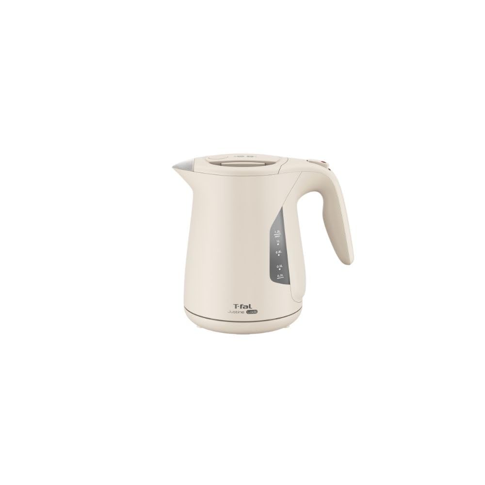 ティファール 電気ケトル 1.2L 大容量 転倒お湯もれロック 「ジャスティン ロック アイボリー」 省スチーム設計 KO590AJP