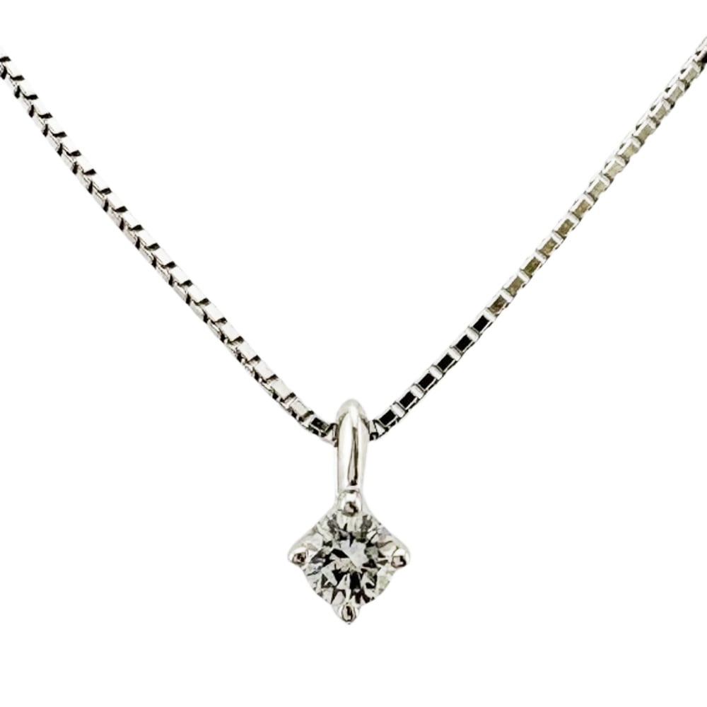 タサキ ネックレス 18金 K18ホワイトゴールド ダイヤモンド TASAKI 中古 美品