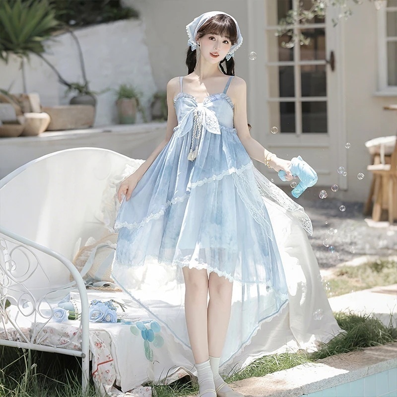 正規品デザイン山野留新韓国雲cos要素頭巾上着ワンピースセットコスチューム