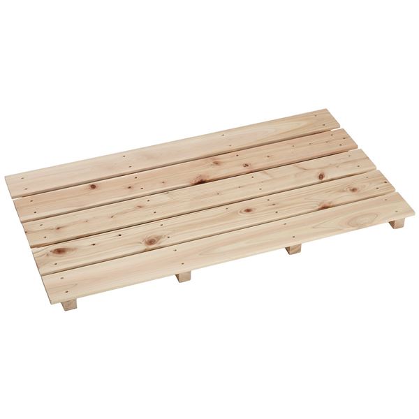 (まとめ) ひのき すのこ/スノコ板 (中) 4本足 85×46.5×3.7cm DIY 日本製 押入すのこ (×10個セット)