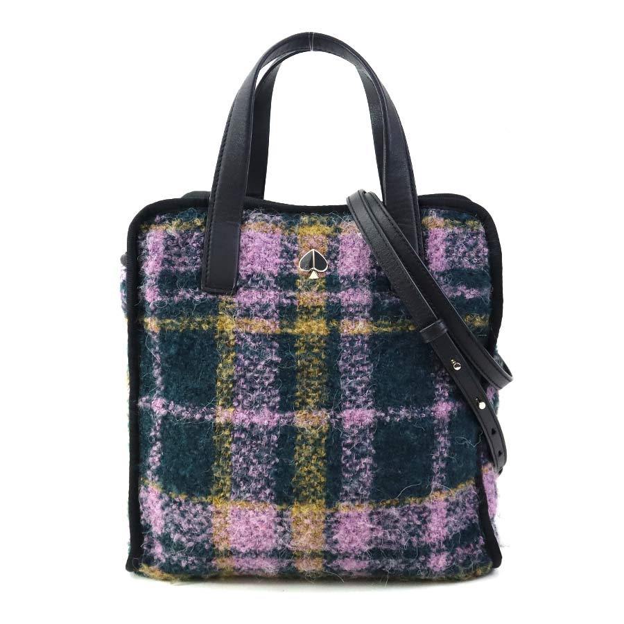ケイトスペード Kate Spade ハンドバッグ ショルダーバッグ ポリエステル/レザー ブラック×マルチカラー レディース h30472g