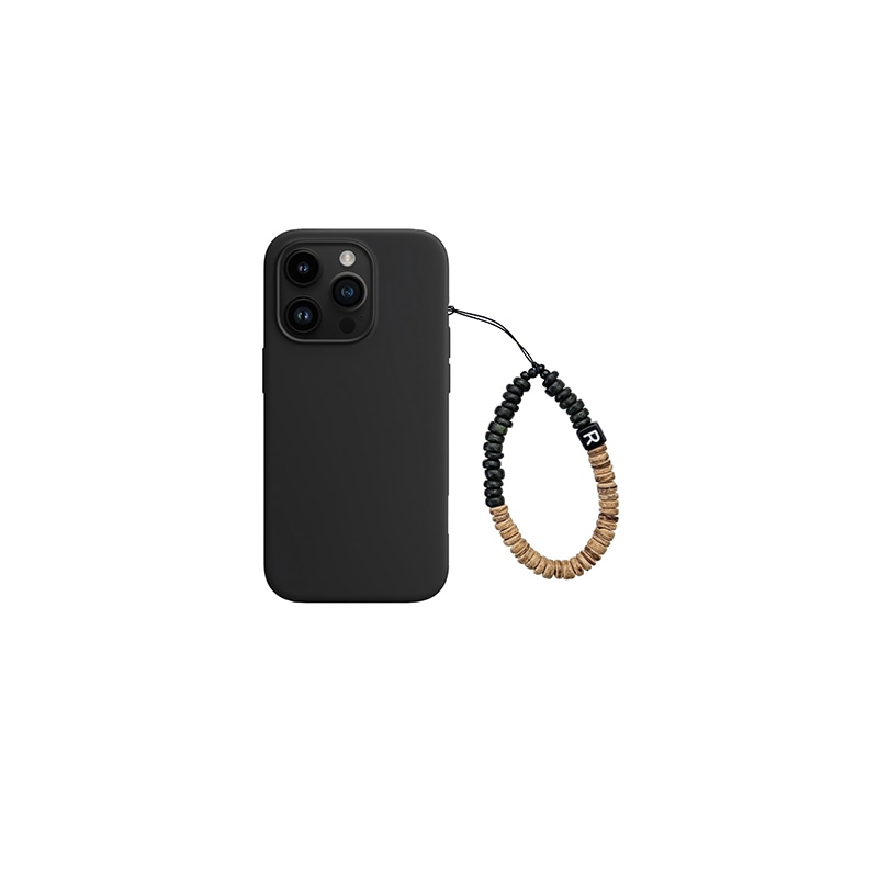 bebe beads phone strap khaki+brown
