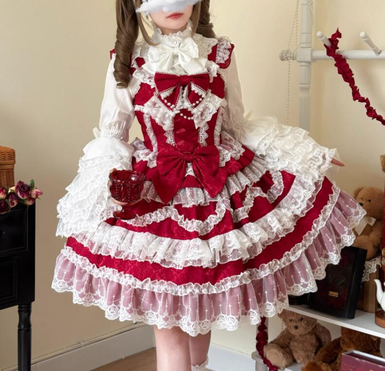 42【新作登場 最安値】 ロリータ ゴスロリ コスプレ メイド服 コスチューム 文化祭 学園祭 衣装 仮装 ハロウィン おすすめ 可愛い 長袖 ドレス　日常　写真　舞台　花嫁　洋服　新販　ハ