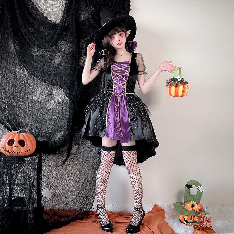 ハロウィン大人用コスチューム魔女コスチューム吸血鬼魔女ドレスカーニバルロールプレイコスプレパフォーマンスコスチューム 4,403円