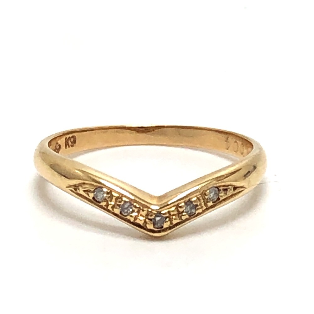 jewelry ジュエリー リング・指輪 Ｋ9 D0.04ct アクセサリー ダイヤモンド V字 イエローゴールド K9 ゴールド
