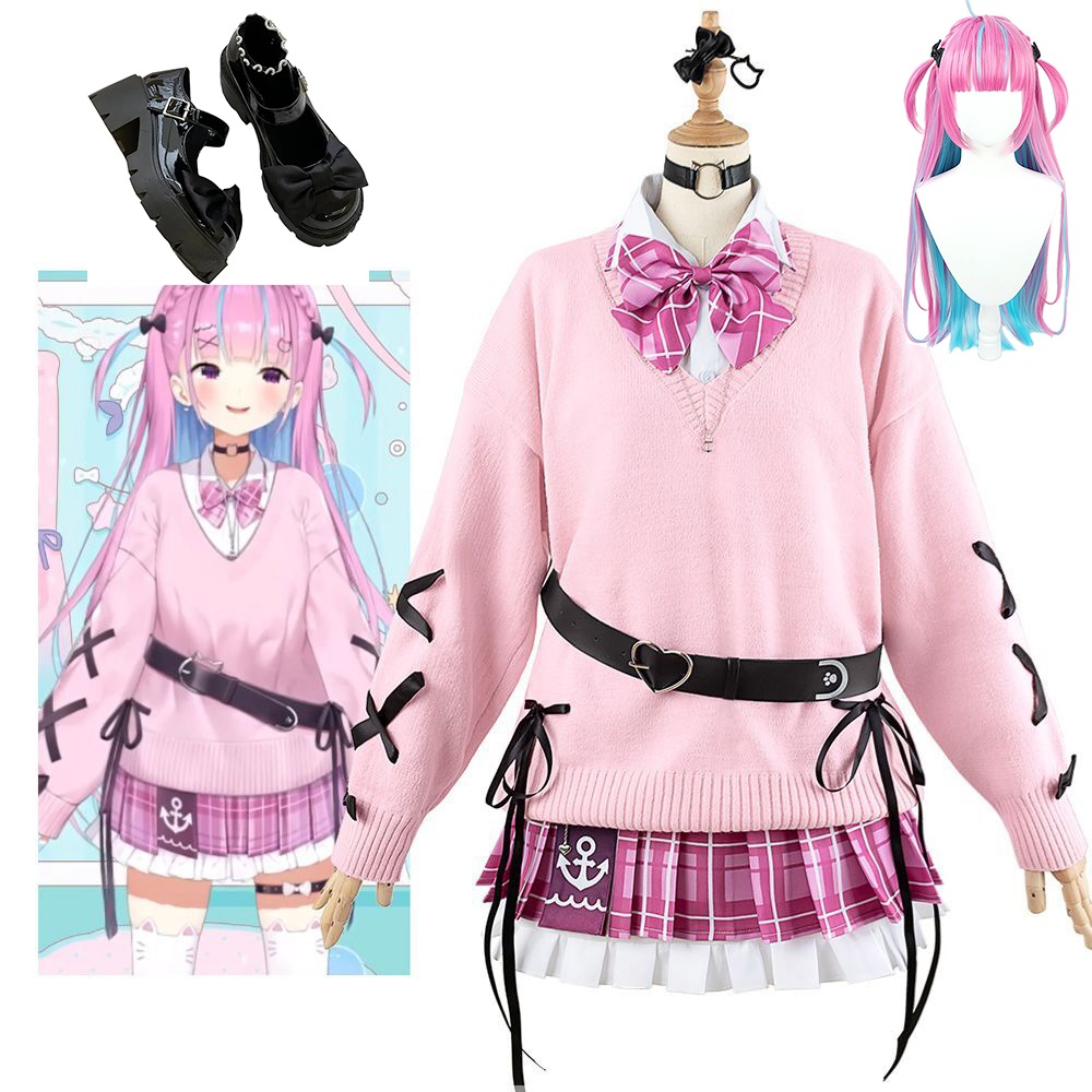 コスプレ衣装 hololive ホロライブ vtuber 湊 あくあ 制服 湊あくあ 新衣装 湊アクア メイド服 みなと あくあ ハロウィン コスプレ 衣装 ウィッグ 靴 追加可 9,450円