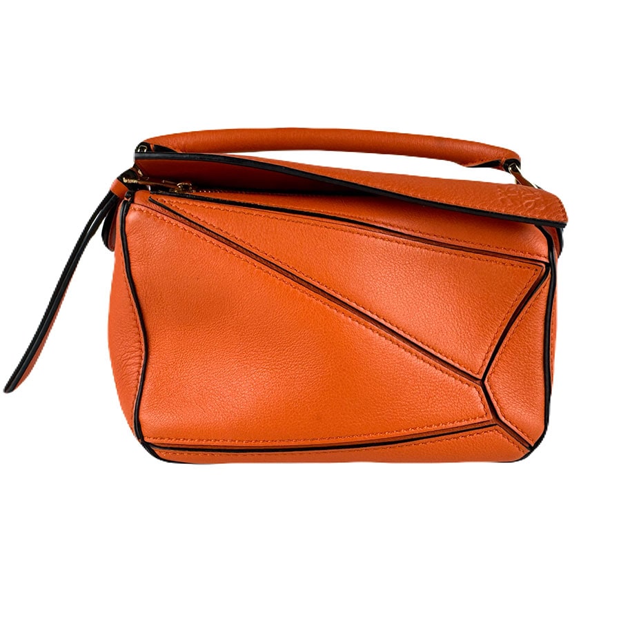 ロエベ LOEWE ショルダーバッグ パズル ミニ レザー オレンジ レディース z8392