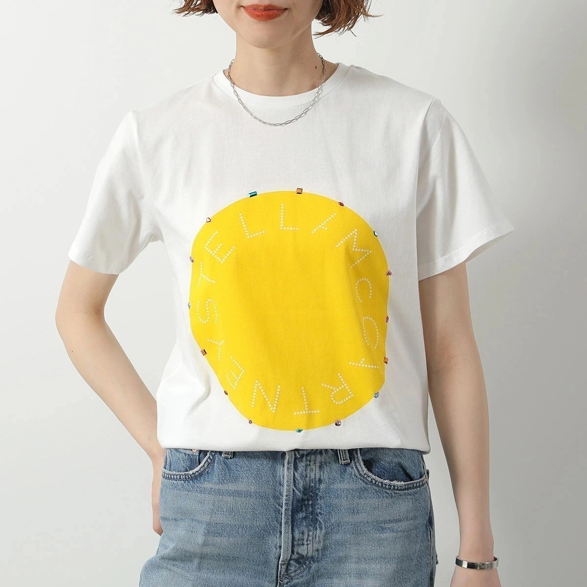 STELLA McCARTNEY Kids ステラマッカートニー キッズ Tシャツ TW8D31 Z0434 レディース コットン ロゴ 半袖 カットソー スタッズ 101 【mega】 8,256円
