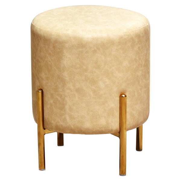 B.Bファニシング ONSU-0074MIL レザー調円柱スツール ミルクティー メーカー直送