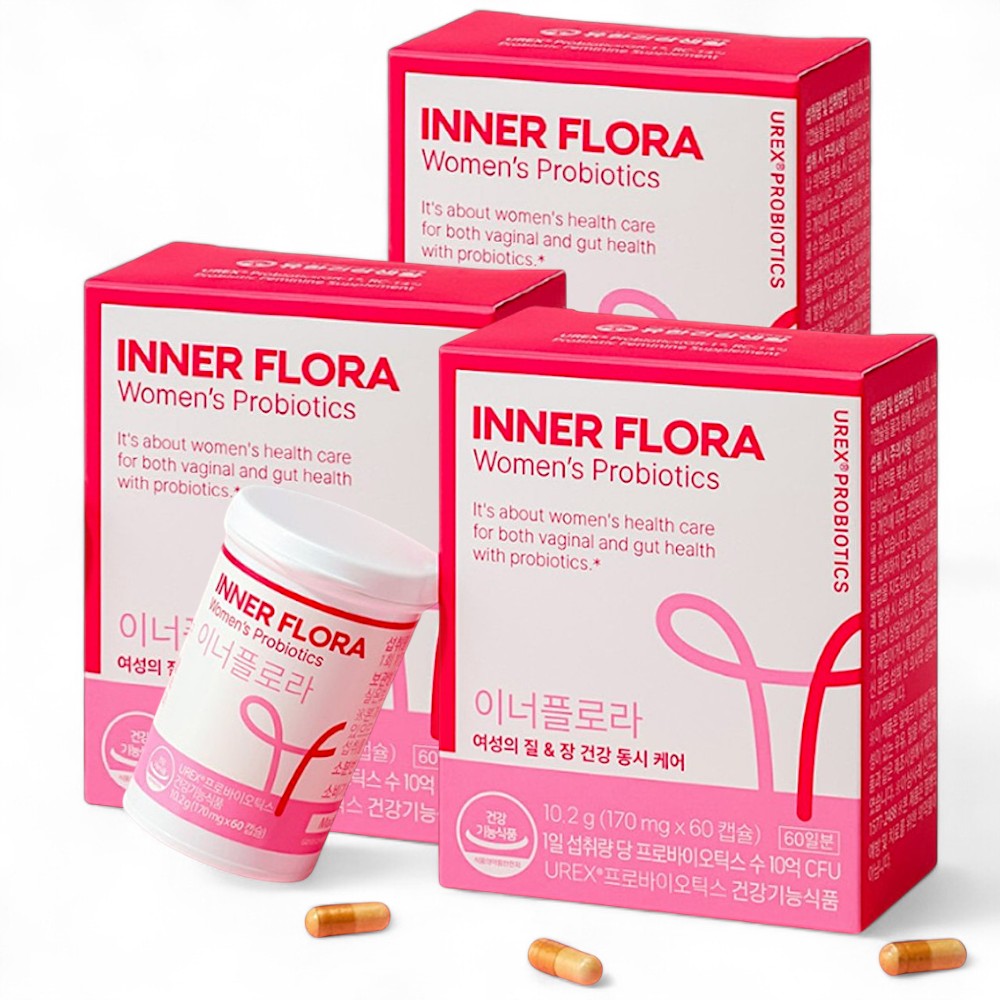 インナーフローラUREX プロバイオティクス 女性乳酸菌 60カプセル 3BOX (180日分)