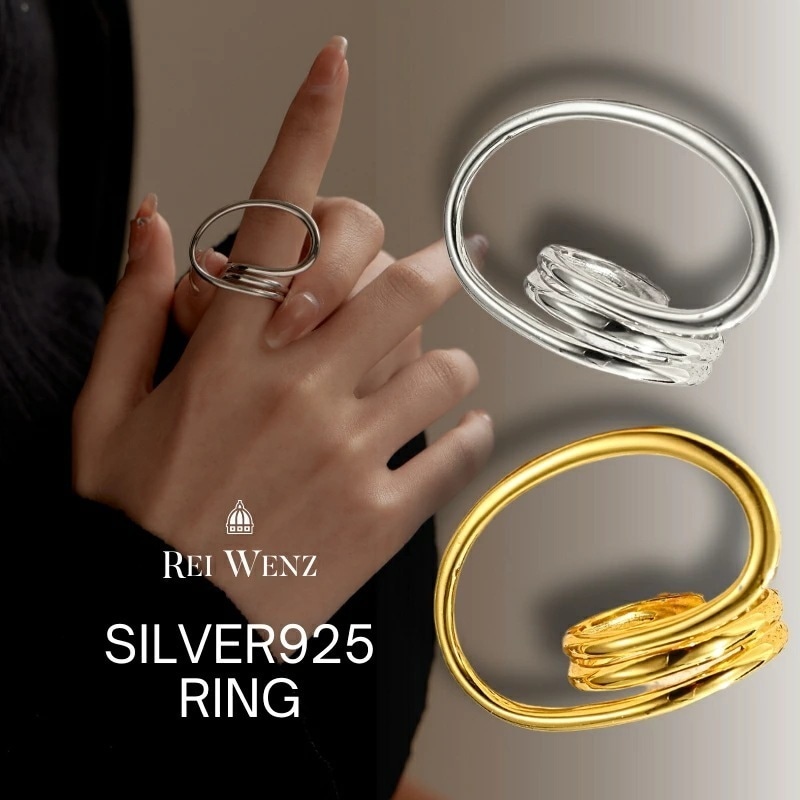 【高品質Silver925】シルバー リング ひねり レイヤード ニュアンス 華奢 レディース 重ね 金属アレルギー インスタ おしゃれ オフィス プレゼント 人気 韓国 8,088円