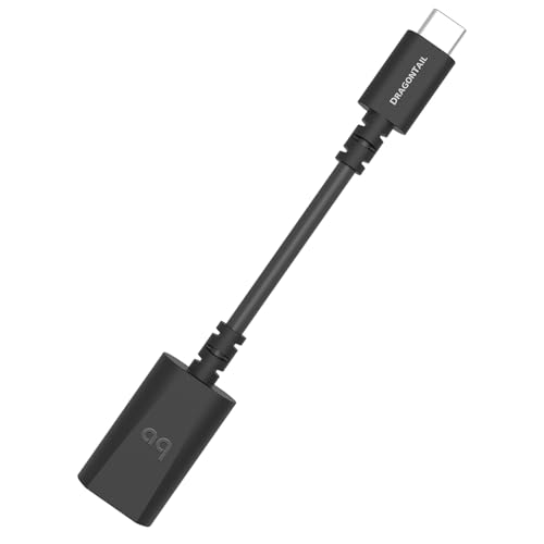 AudioQuest DragonTail カーボン USB A to C アダプター ブラック