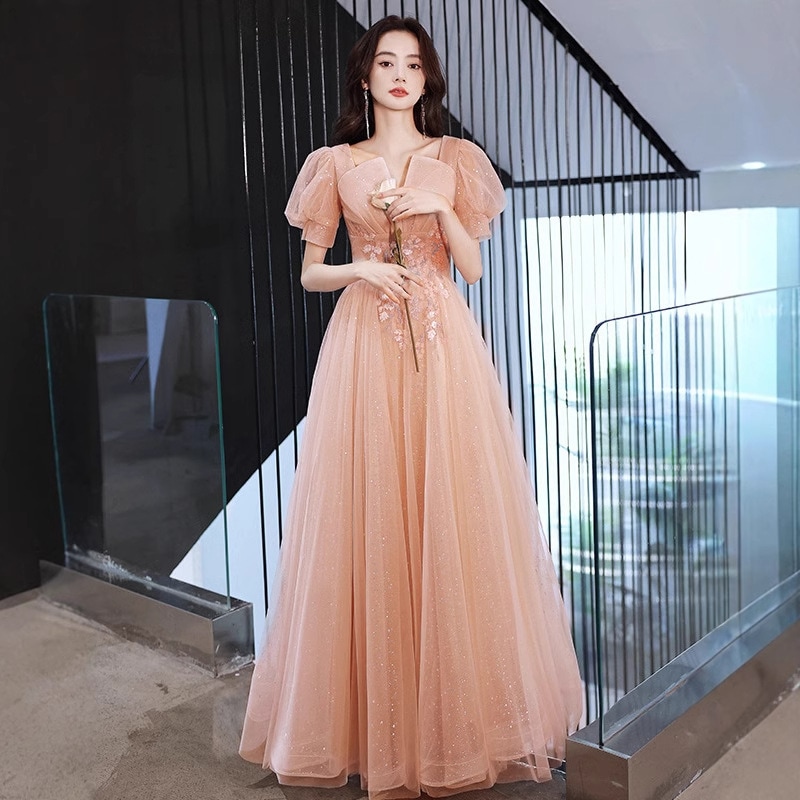 イブニングドレス2025 v卒業生声楽芸考気質ロングドレス司会者ワンピース