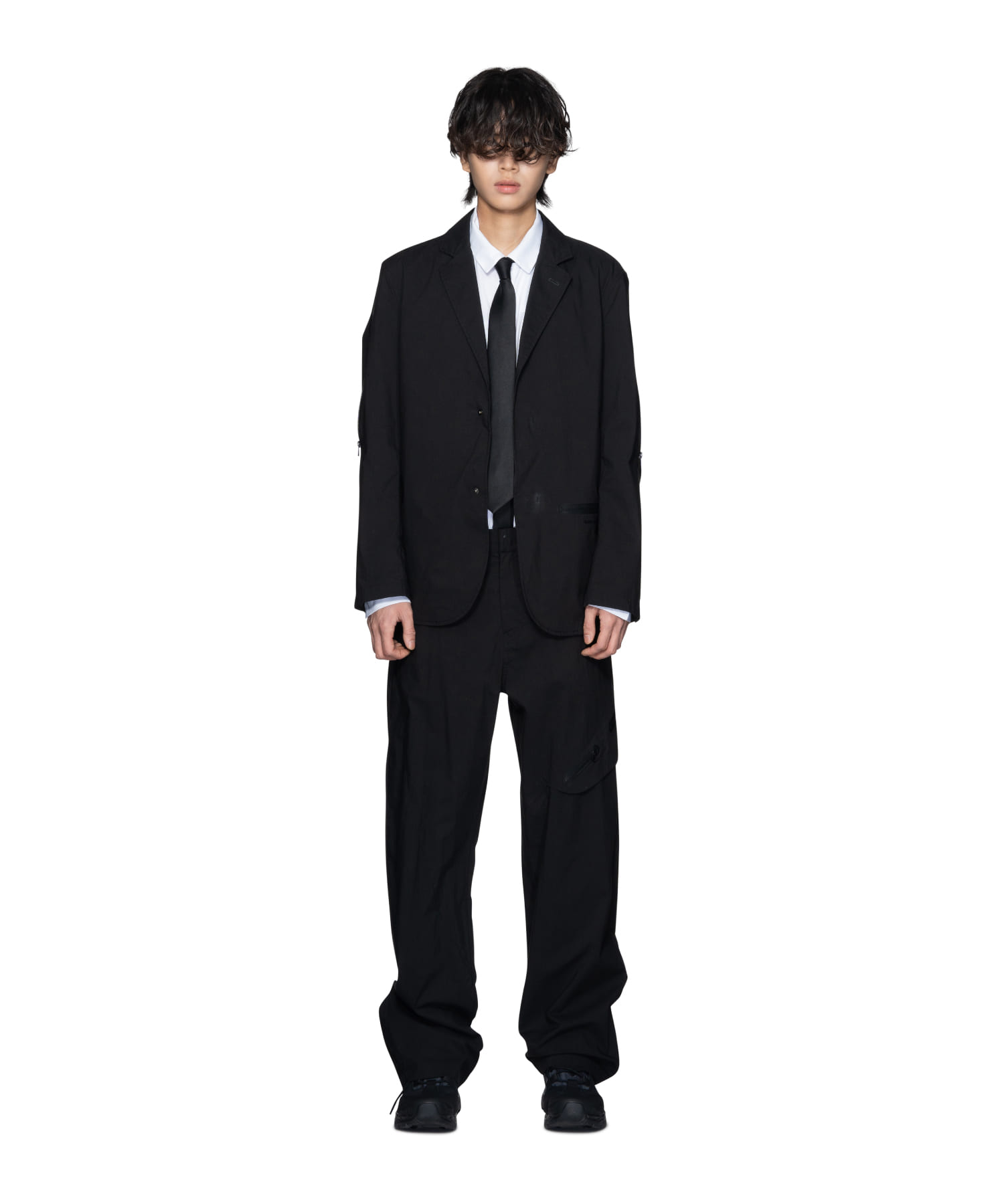 【SANSANGEAR】 23FW WING ZIPPER TROUSER : BLACK