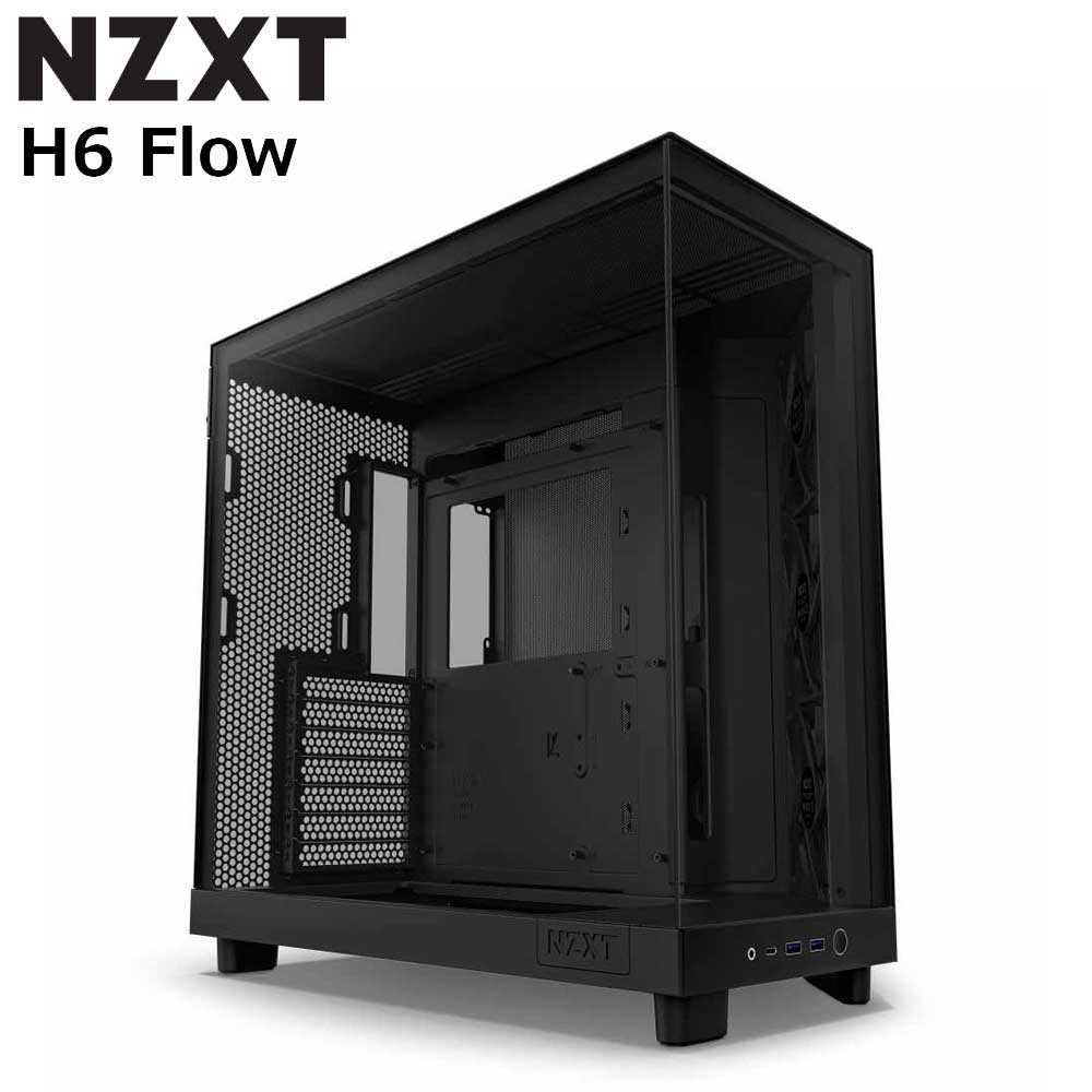 NZXT NZXT ミドルタワーPCケース H6 FLOW（ブラック） CCH61FB01