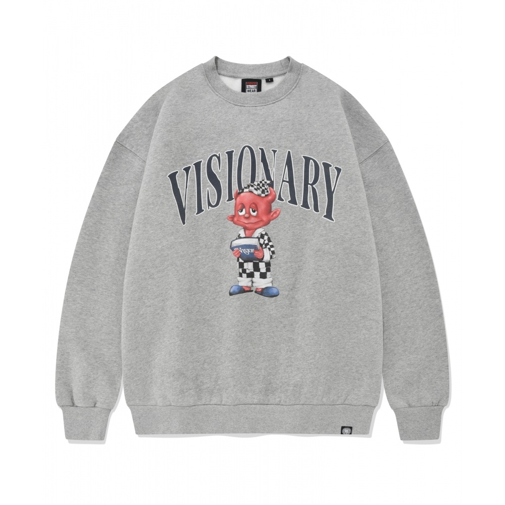 VISION StreetWEAR VSW スリーピー クルーネック グレー