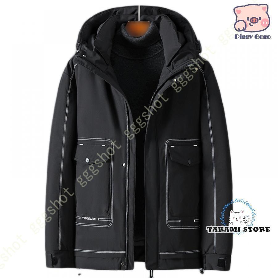 新品 【 迅速な出荷 】ダウンコート メンズ ダウンジャケット フード付き【girl shop】