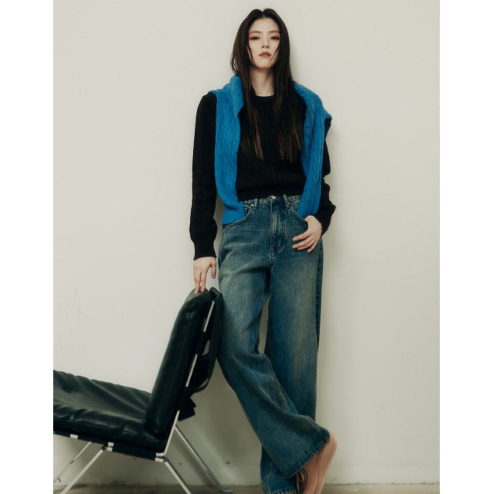 ジョルダーノ 414933 ウーマンワイドデニム_3カラー