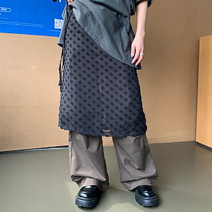 フラワー ミモレ丈 ラップ スカート [2カラー]
