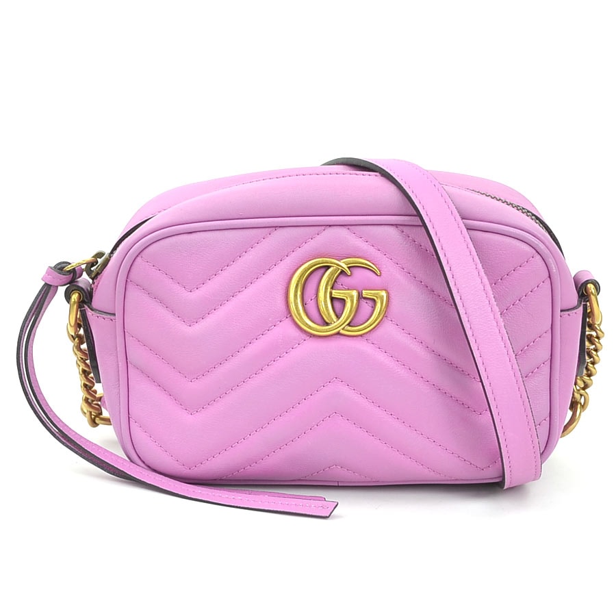 グッチ GUCCI ショルダーバッグ GGマーモント レザー グレープ レディース 448065 r10698a