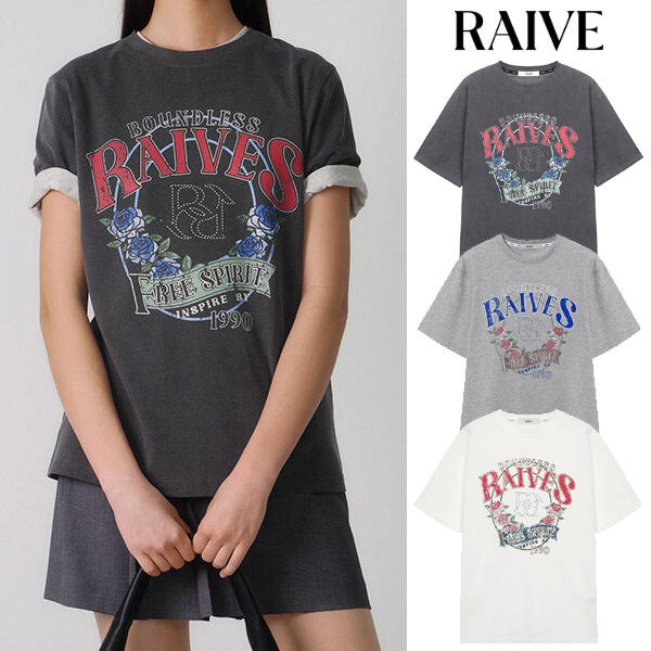 Vintage Rose Graphic 半袖 Tシャツ_3色